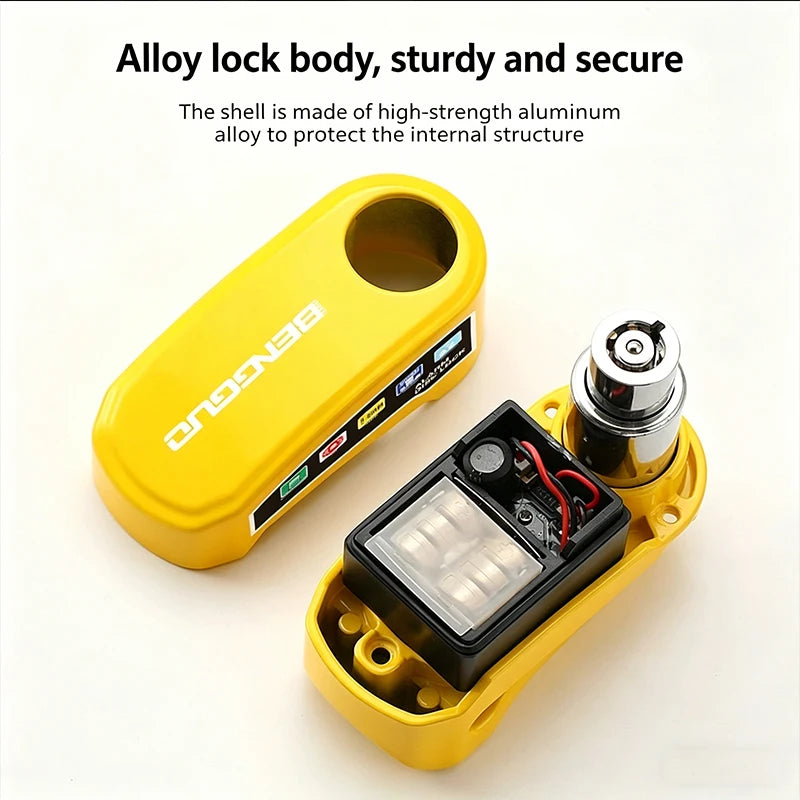 Motorcycle Disc Brake Lock with 110dB Alarm