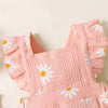 Baby Girl Sleeveless Floral Romper with Headband