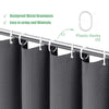 Waffle Textured Waterproof Shower Curtain with Hooks