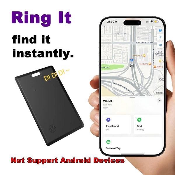 Slim Wallet Tracker Card for iPhone