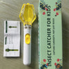 A yellow insect catcher and magnifying viewer for kids is shown next to its packaging box.