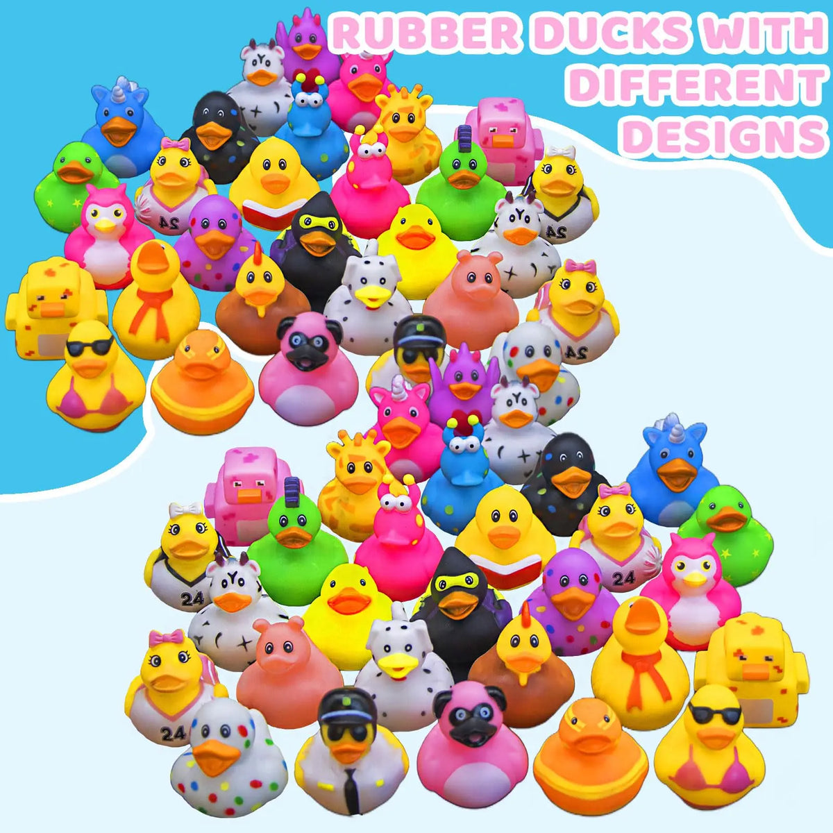 Rubber Duckies for Car Dashes, Bath & Party Fun