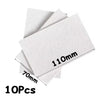 A stack of 10 pieces of white puffy texture painting paper, measuring 70mm by 110mm.