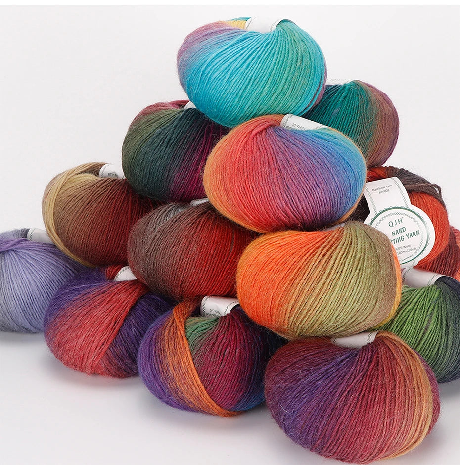 Multicolor Gradient Wool Yarn for Knitting and Crochet