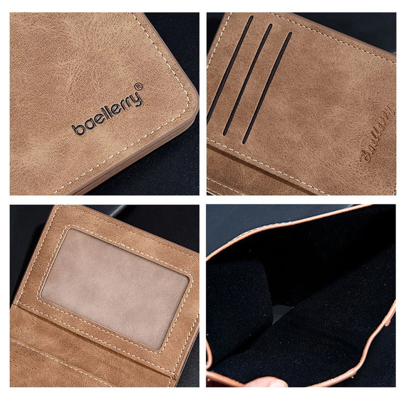Cartera Minimalista de Piel Sintética con Pinza para Dinero