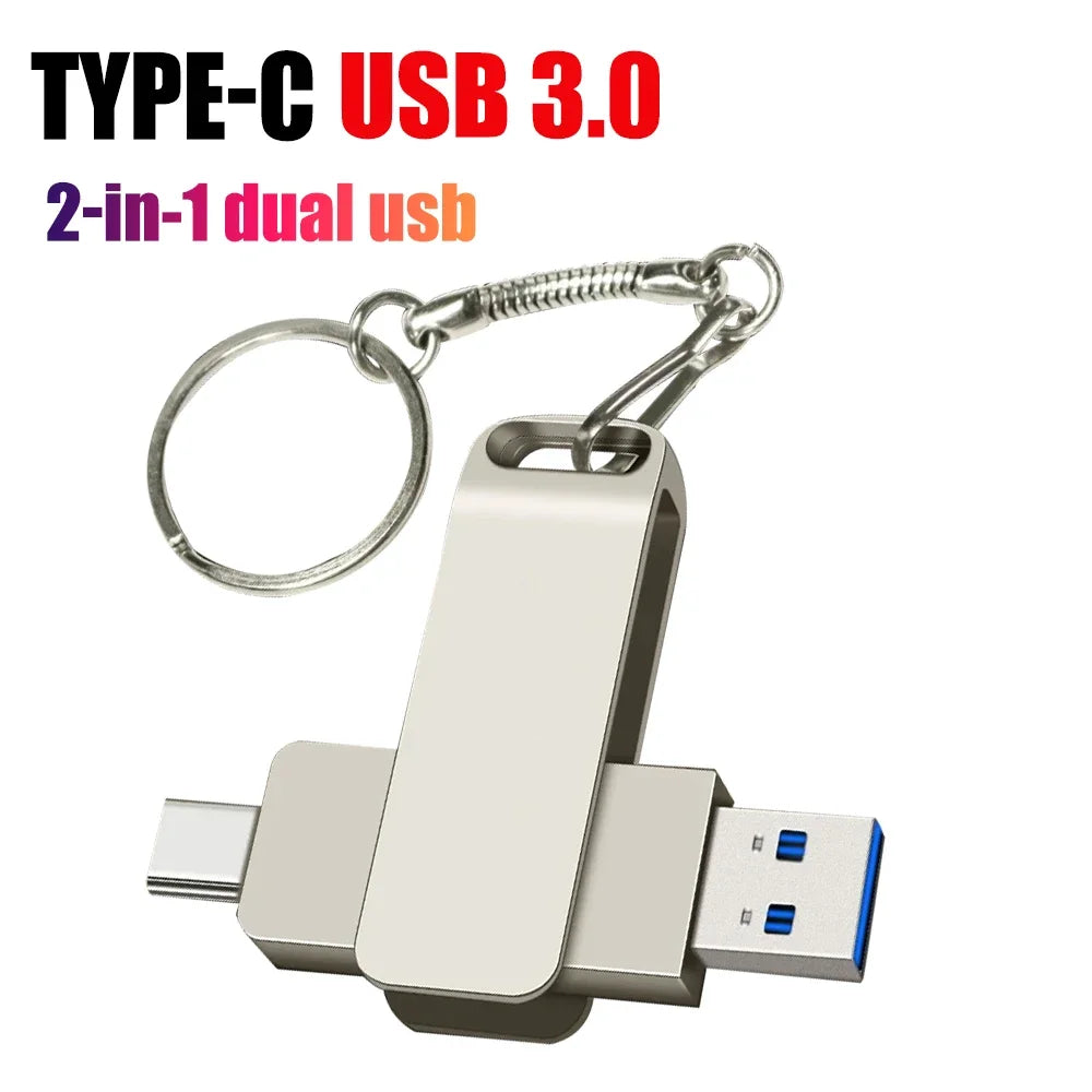 Dual USB-C and USB 3.0 Flash Drive