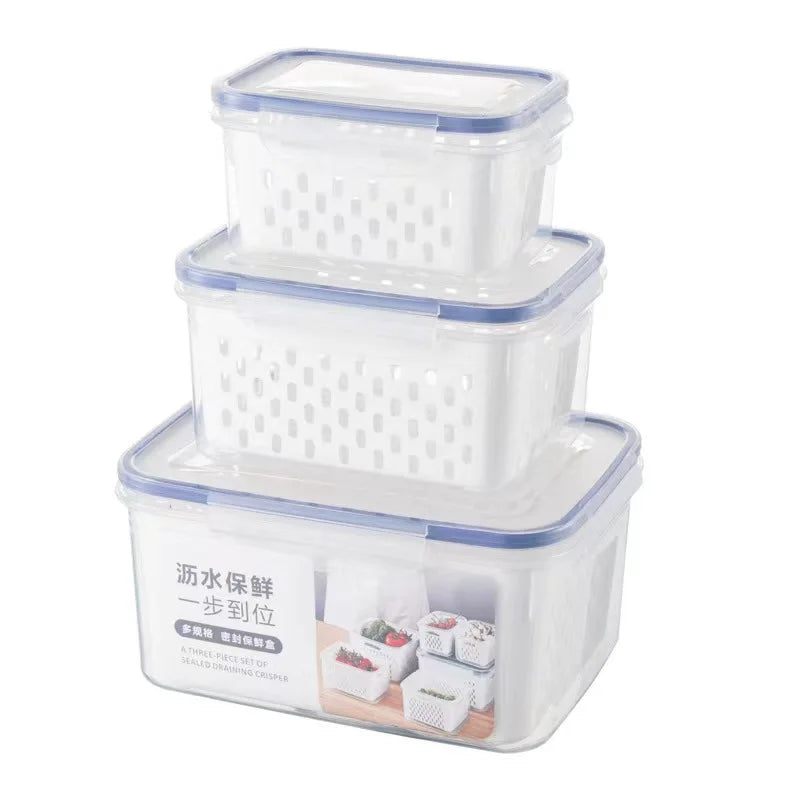 Produce Storage Bin with Removable Colander – Airtight, BPA-Free