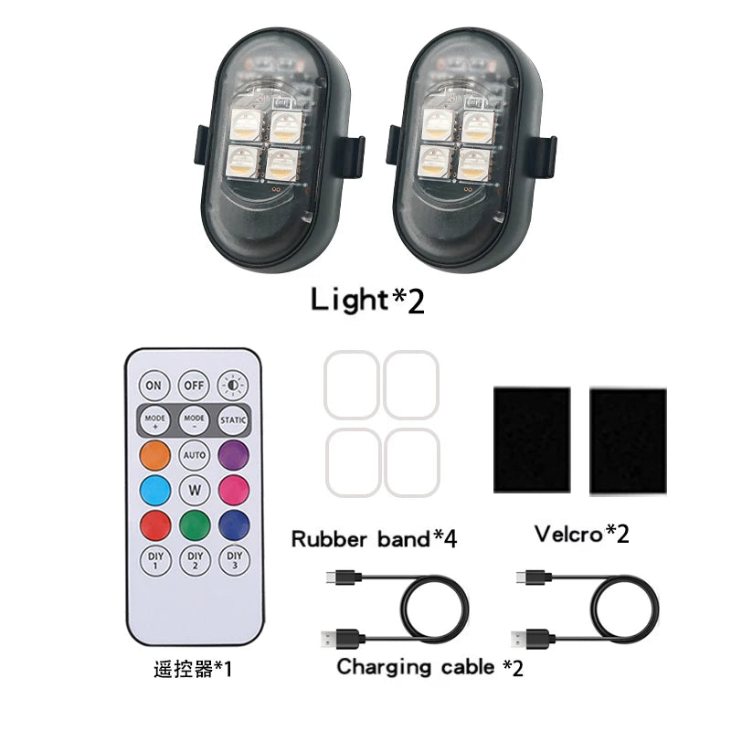 Wireless RGB LED Strobe Warning Light