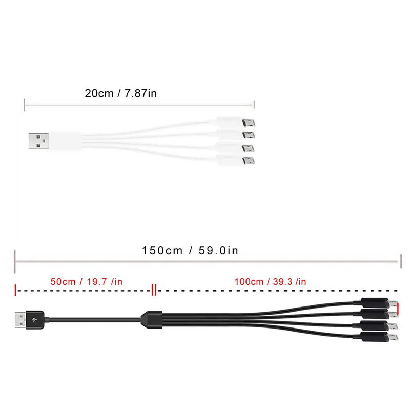4-in-1 Multi-Charging Cable (20cm)