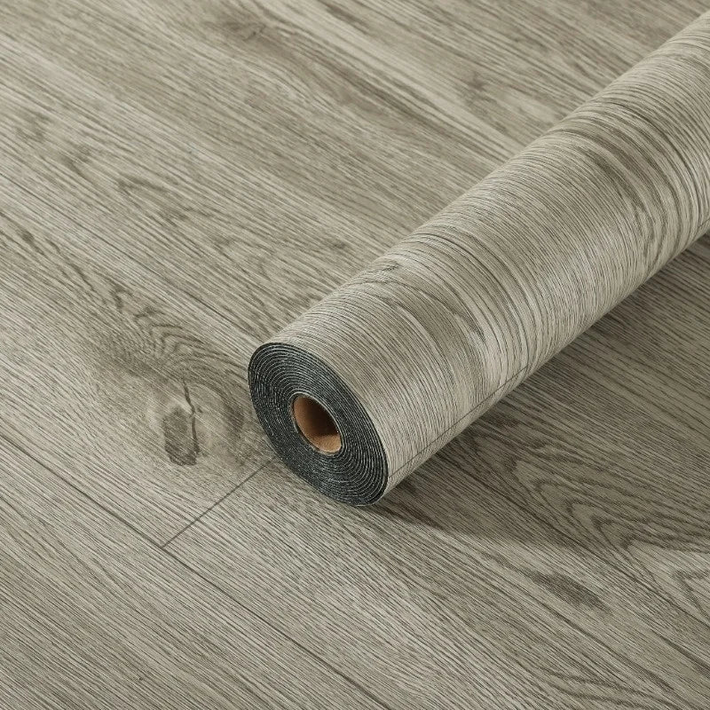 Roll of self-adhesive wood grain floor stickers for waterproof peel-and-stick wallpaper