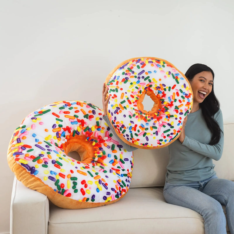 3D Donut Throw Pillow
