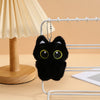 Adorable Plush Black Cat Keychain