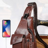 Men's Genuine Leather Sling Backpack with USB Charging Port
