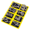 8-Piece Metal Wire Brain Teaser Puzzle Set
