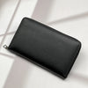 Classic Black Men's Leather Wallet with Phone Pocket
