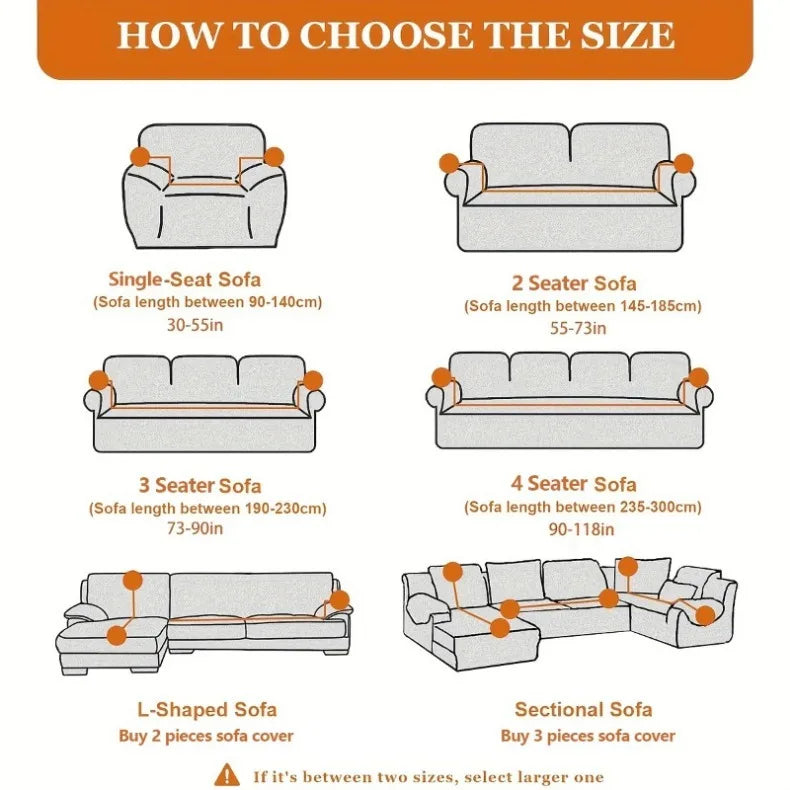 Elastic Stretch Sofa Cover with Non-Slip Backing