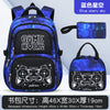 Blauer, sternenbesetzter Rucksack-Set mit Hauptrucksack und passender Tasche