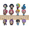 Collection de charms de chaussures de personnages de dessins animés chibi d'anime et de jeux vidéo.
