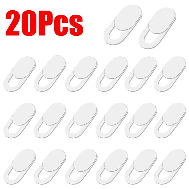 A set of 20 privacy webcam cover sliders for laptops and mobile devices.