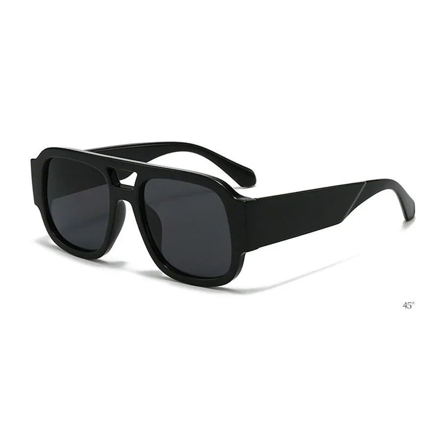 Retro Square Leopard Print Sunglasses for Women
