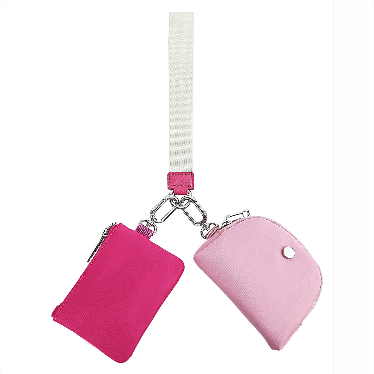 Compact Zippered Wristlet Wallet with Coin Pocket