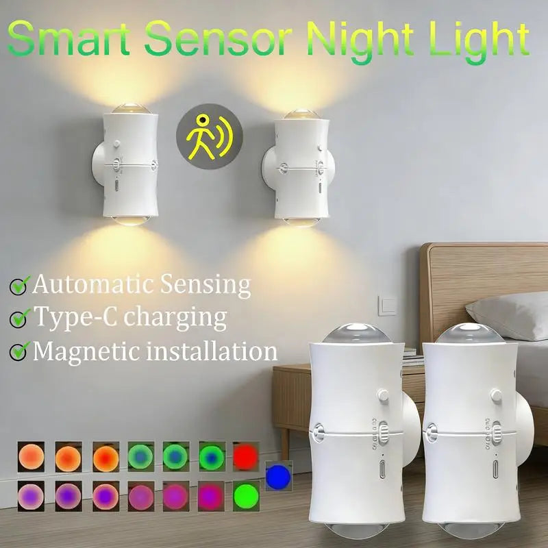 Rechargeable Motion Sensor LED Night Light with 7 Color Modes