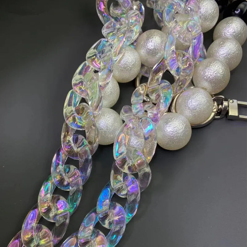 Iridescent Acrylic Chunky Chain Strap for Bags & Jewelry