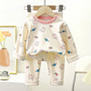 Kids' Cartoon Print Cotton Pajama Set – Long Sleeve Two-Piece Sleepwear