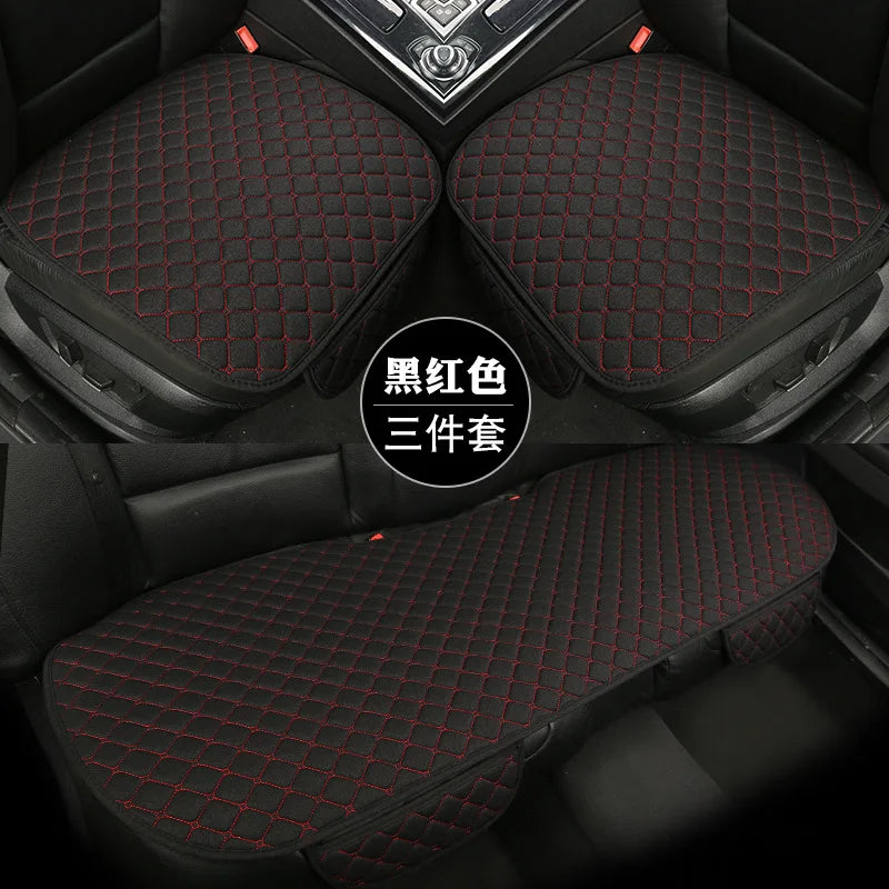 Breathable Linen Front Car Seat Cover