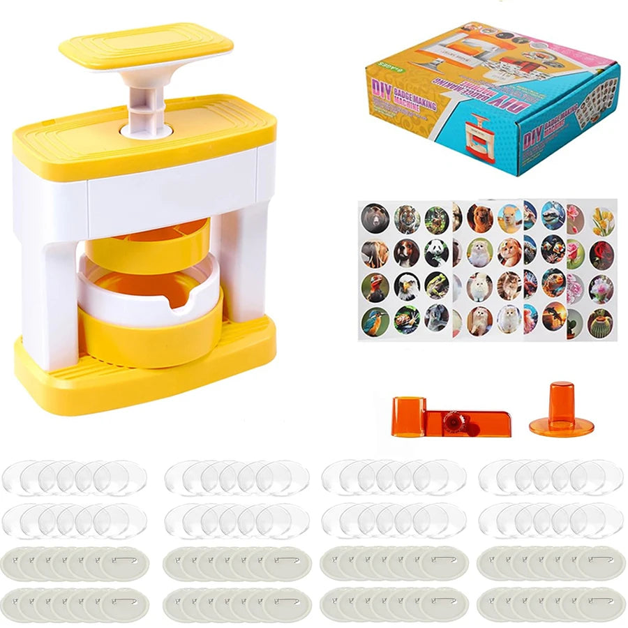 DIY Pin Badge Maker Kit for Kids with 48 Patterns