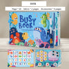 A colorful busy book for toddlers featuring sea animals and matching games like number recognition.