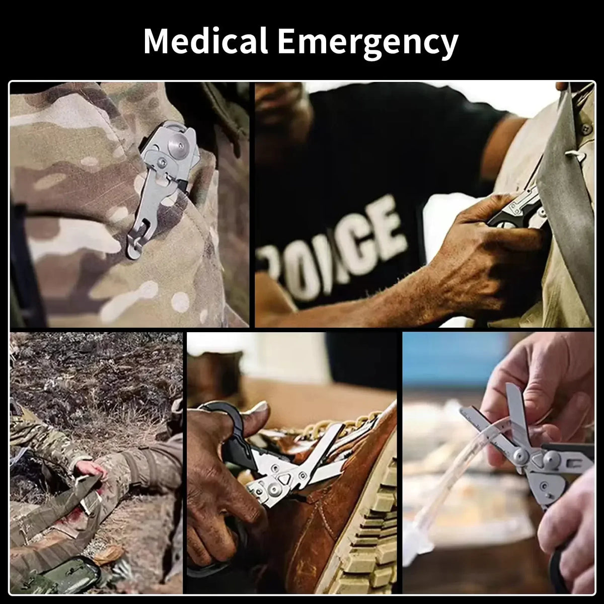 Compact Multi-Purpose Emergency Rescue Scissors