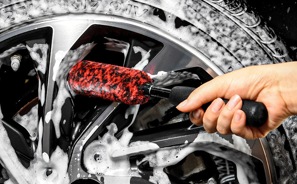 Plush Wheel Cleaning Brush Set for Cars and Motorcycles