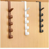 5-Hook Over-the-Door Coat Hanger for Closet & Cabinet Storage