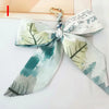 Chic Silk Bow Keychain with Ribbon Charm
