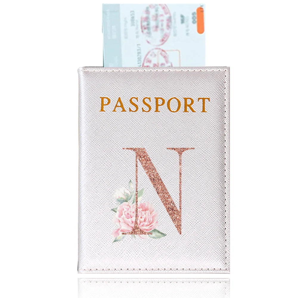 Elegant Rose Gold Passport Cover