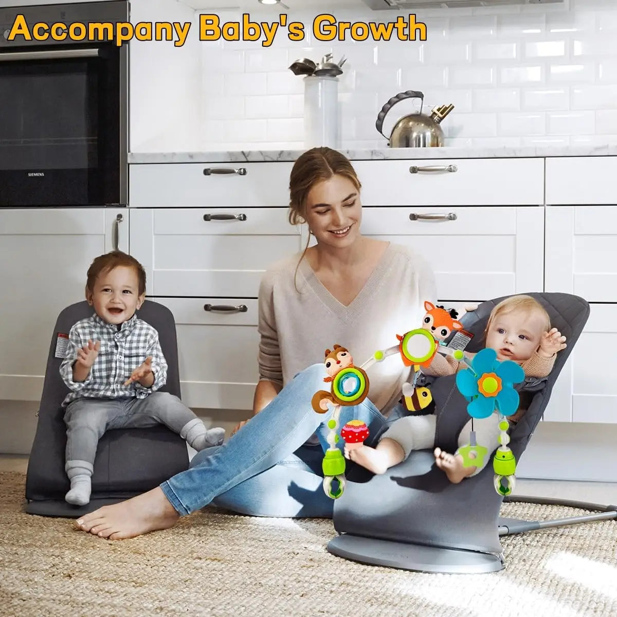 Adjustable Musical Activity Arch Toy for Baby Strollers and Car Seats
