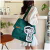 Snoopy Canvas Tote Bag with Crossbody Strap