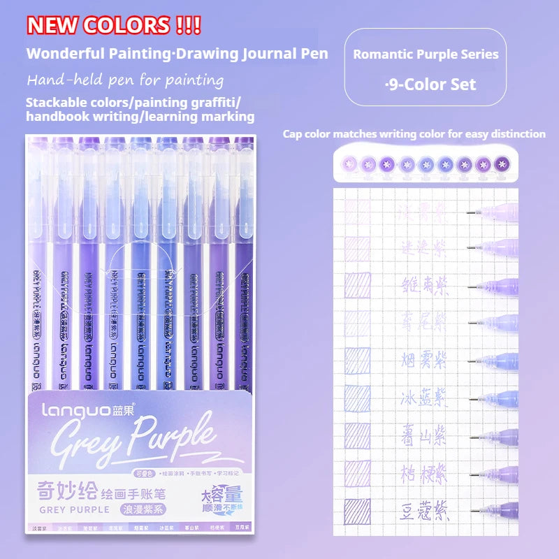 Set de Stylos Gel Vifs pour le Journaling et les Études