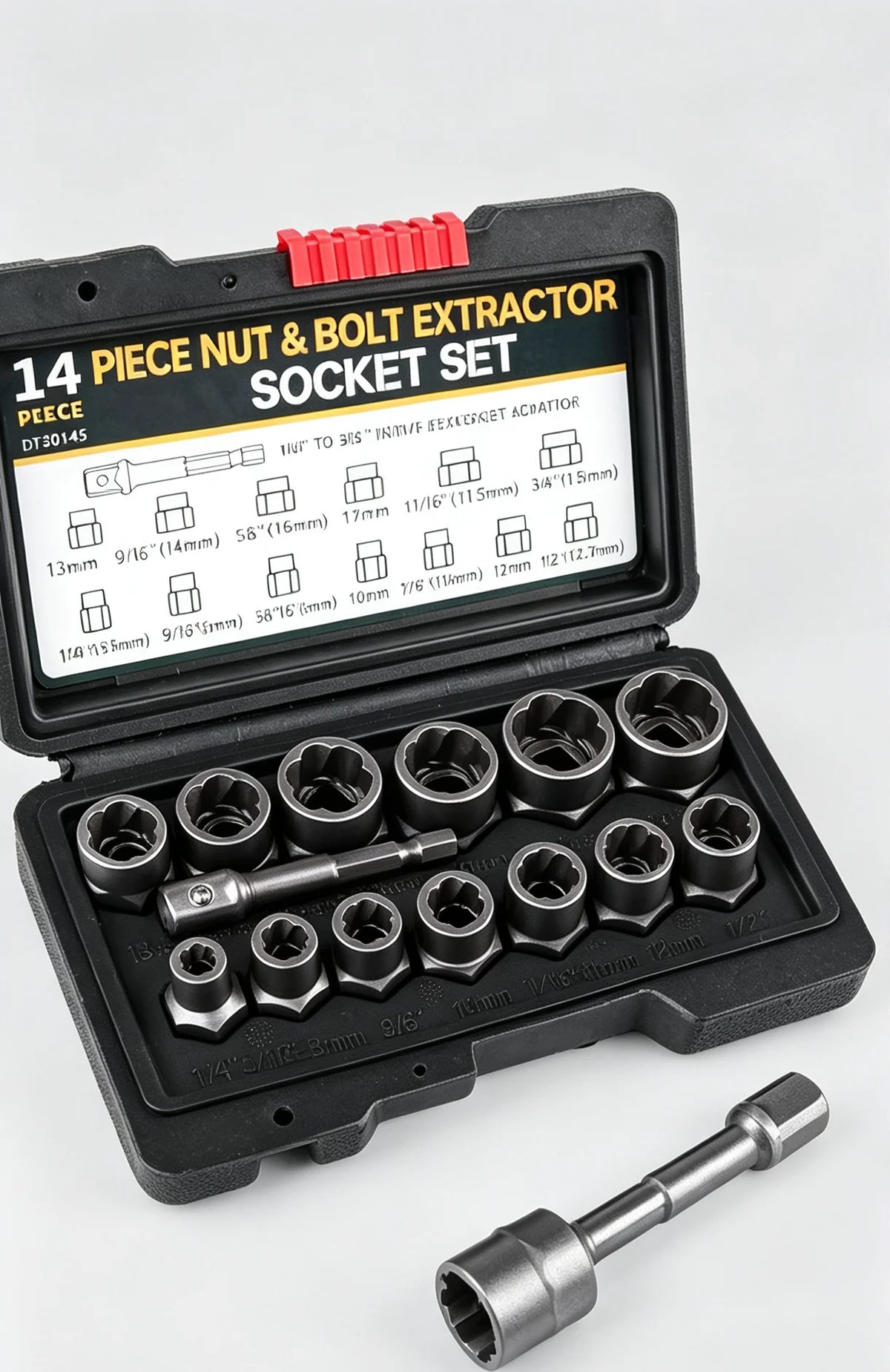 14-Piece Damaged Bolt & Nut Remover Socket Set