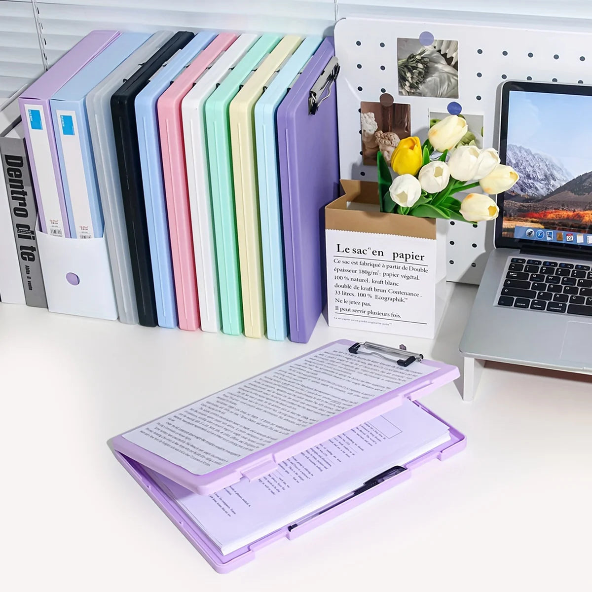 2-in-1 A4 Writing Board & Document Storage Box