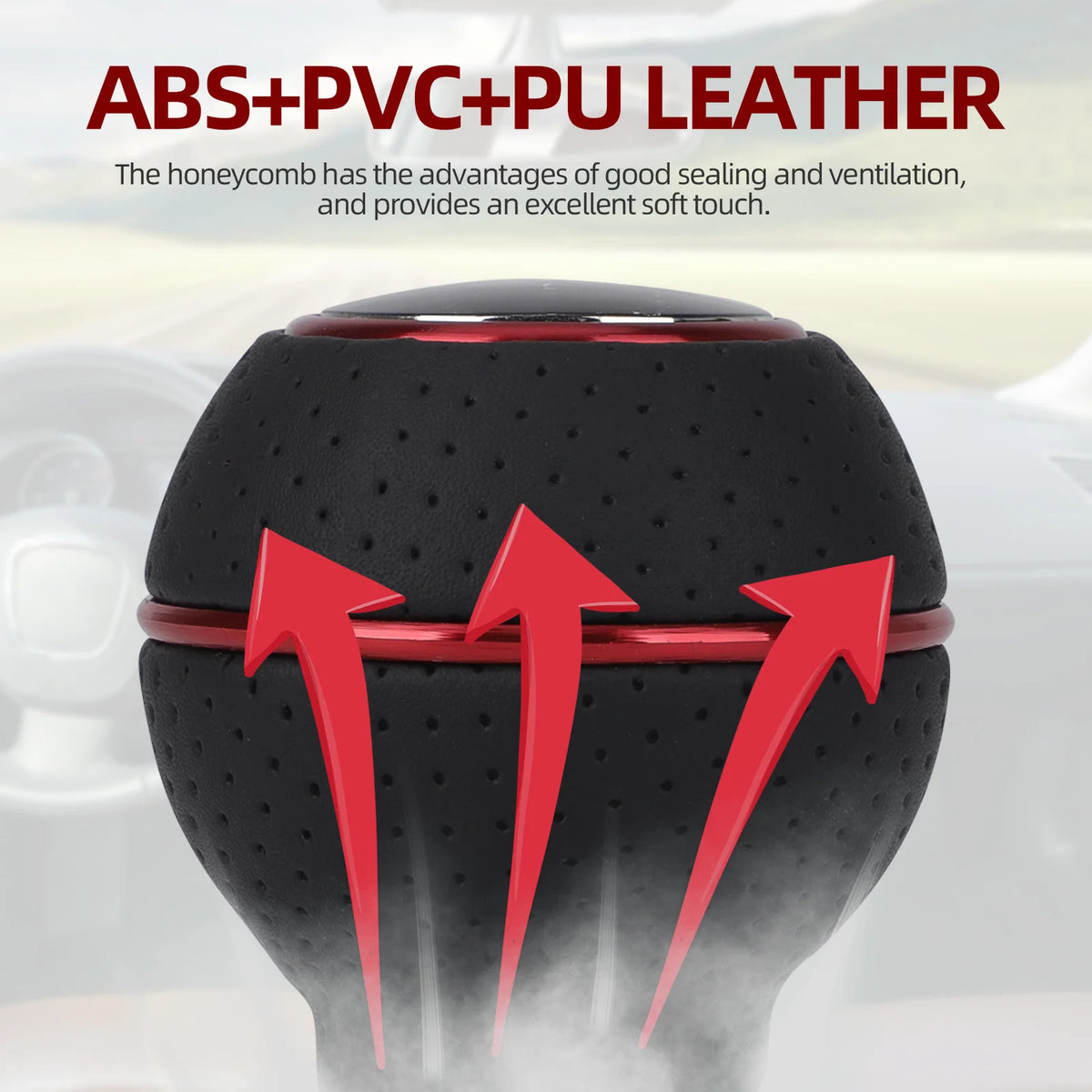 Universal Aluminum Alloy Shift Knob with Leather Grip