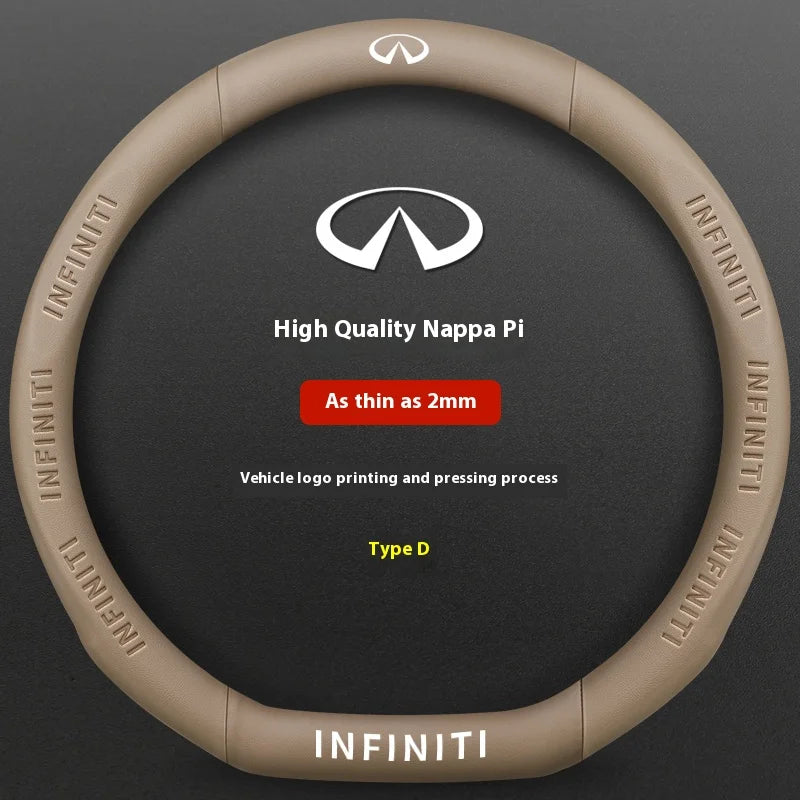 Carbon Fiber Leather Steering Wheel Cover for Infiniti Models