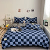 Black and White Plaid Duvet Cover Set with Pillowcases
