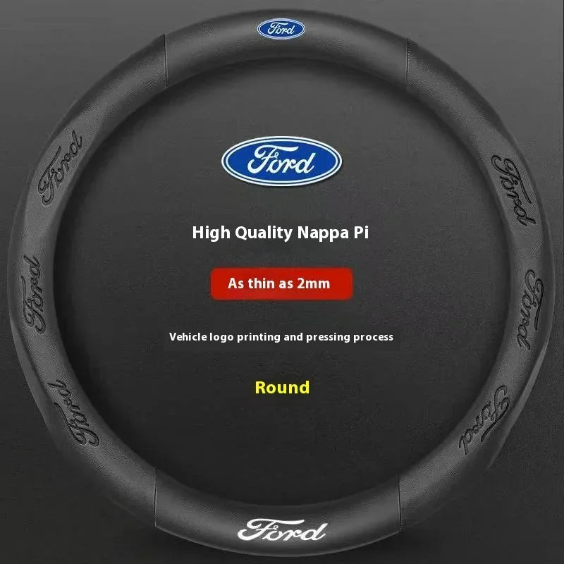 Carbon Fiber Steering Wheel Cover for Ford Models