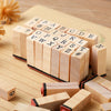 Vintage Wooden Rubber Stamp Set with Ink Pad