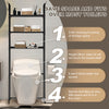 3-Tier Over-the-Toilet Storage Rack with Hooks