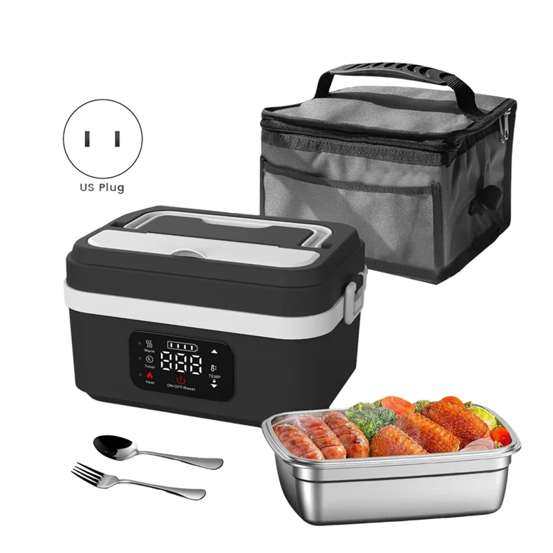 Cordless Heated Lunch Box with Rechargeable Battery