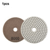A set of two diamond polishing pads, one brown and one gray, for stone and concrete work.