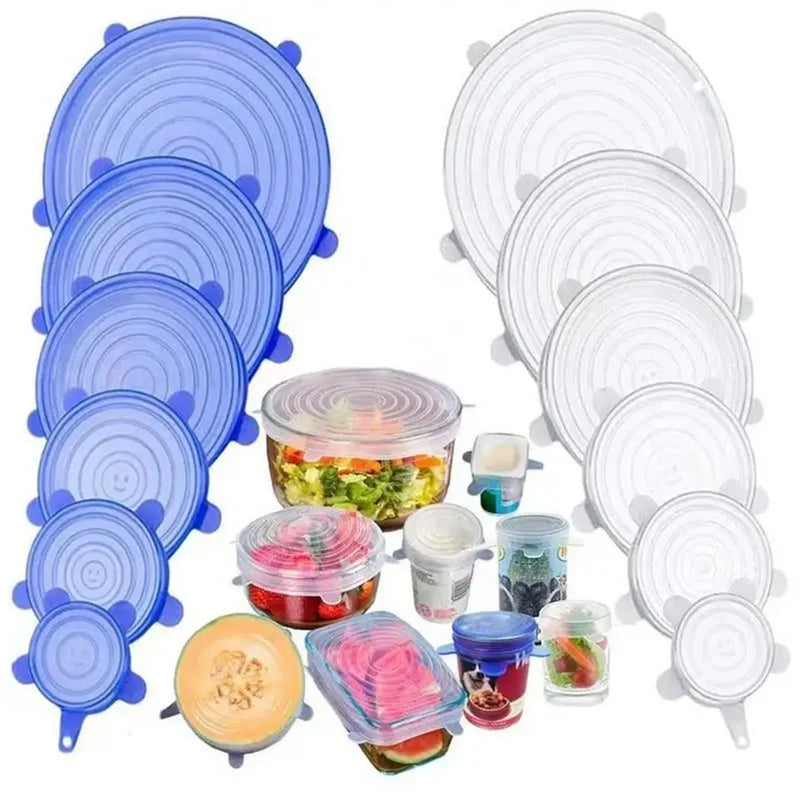 Reusable Silicone Stretch Lids - Set of 6